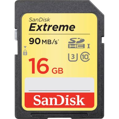 SanDisk 16GB Extreme SDSDXNE-016G SDHC Memory Card C10 Bulk