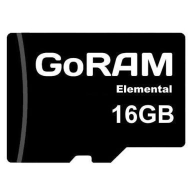 GoRAM 16GB Elemental GRSDQEM-016G microSD Memory Card C10 U1 UHS-I Bulk